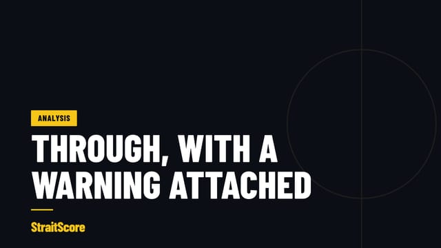 StraitScore Analysis card: Through, with a warning attached