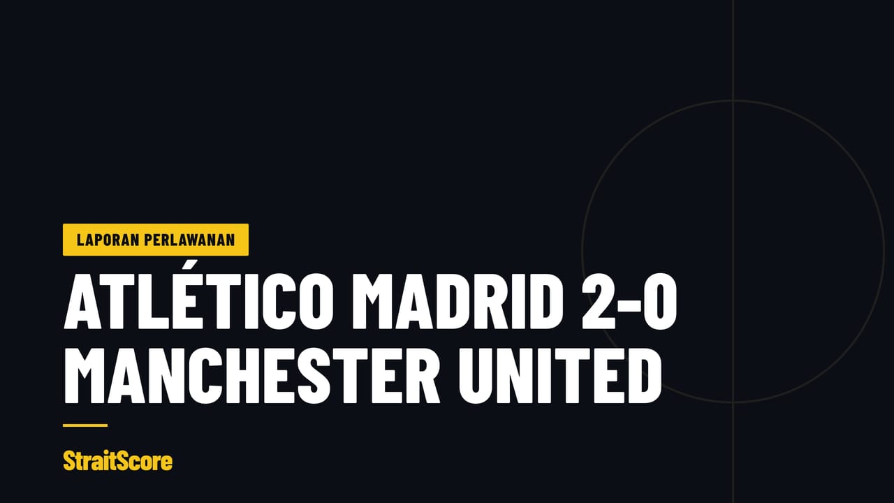 Grafik tajuk Atlético Madrid 2-0 Manchester United