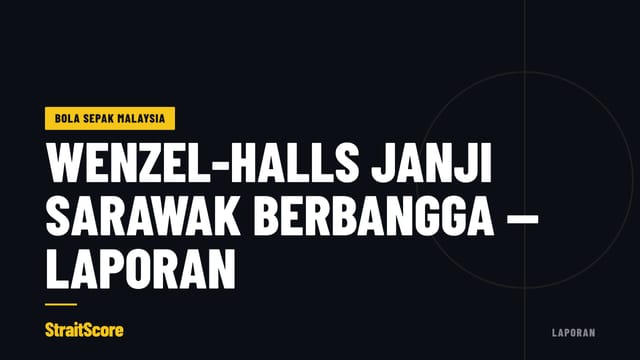 Grafik tajuk dengan kata-kata Wenzel-Halls janji Sarawak berbangga.