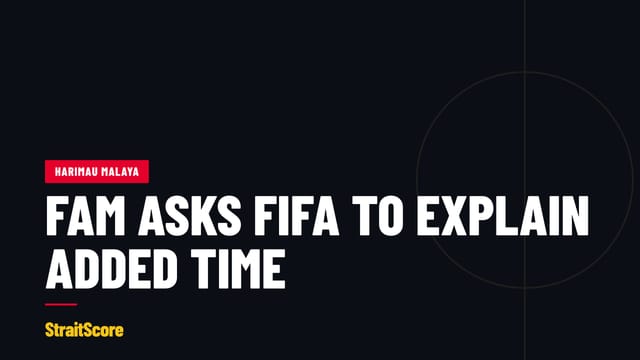 Headline graphic with the words FAM asks FIFA to explain added time.