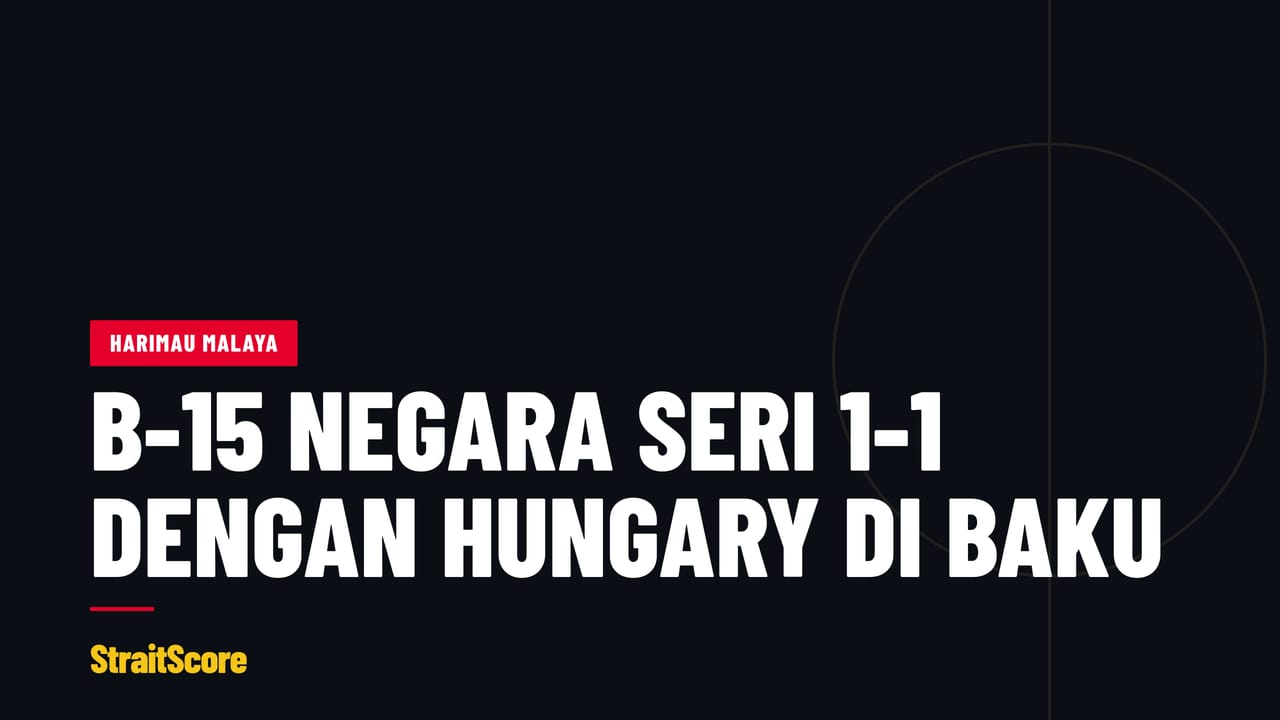 Grafik tajuk dengan perkataan B-15 negara seri 1-1 dengan Hungary di Baku.
