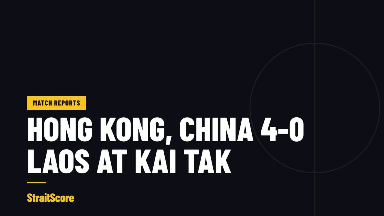 Headline graphic: Hong Kong, China 4-0 Laos in the FIFA ASEAN Cup Division 2 group stage.