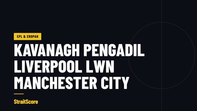 Grafik tajuk Chris Kavanagh pengadil Liverpool lwn Manchester City