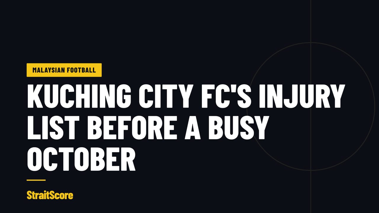 Headline card for a story on Kuching City FC's injuries before the ASEAN Club Championship opener