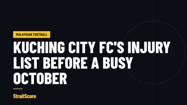 Headline card for a story on Kuching City FC's injuries before the ASEAN Club Championship opener