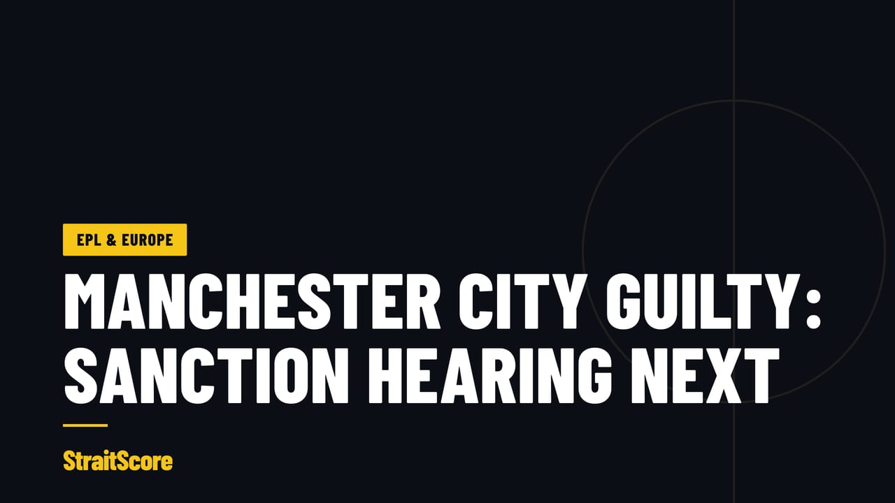 Headline graphic on the independent Commission's findings against Manchester City.