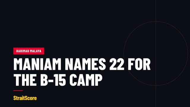 Headline graphic with the words Maniam names 22 for the B-15 camp.