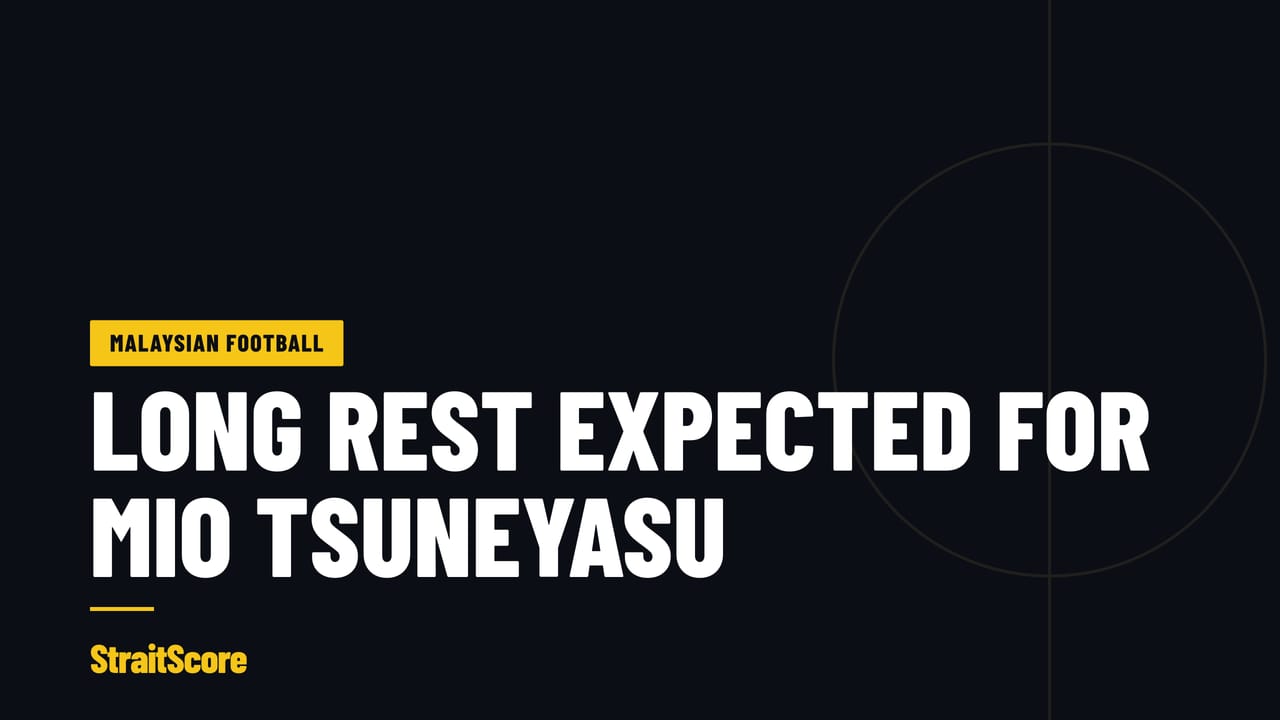 Headline graphic with the words Long rest expected for Mio Tsuneyasu.