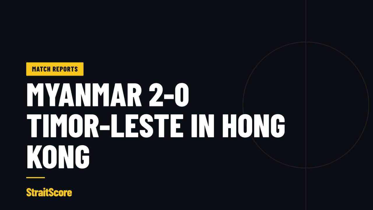 Headline graphic: Myanmar 2-0 Timor-Leste in the Division 2 group stage.