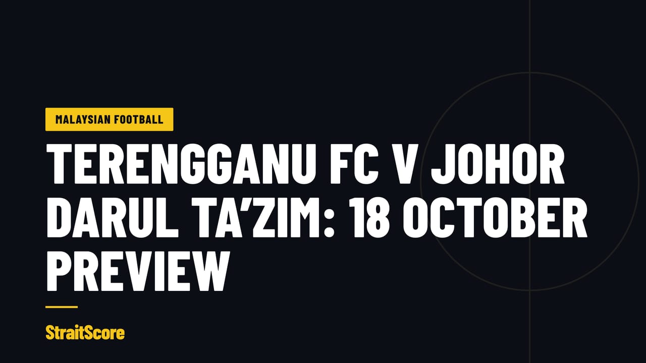 Headline graphic reading Terengganu FC v Johor Darul Ta’zim: 18 October preview