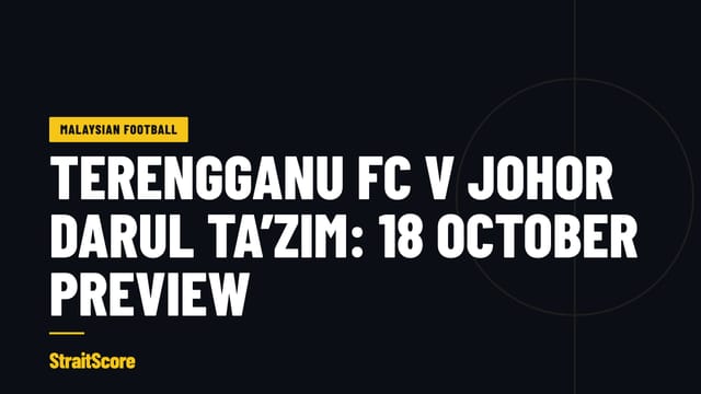 Headline graphic reading Terengganu FC v Johor Darul Ta’zim: 18 October preview